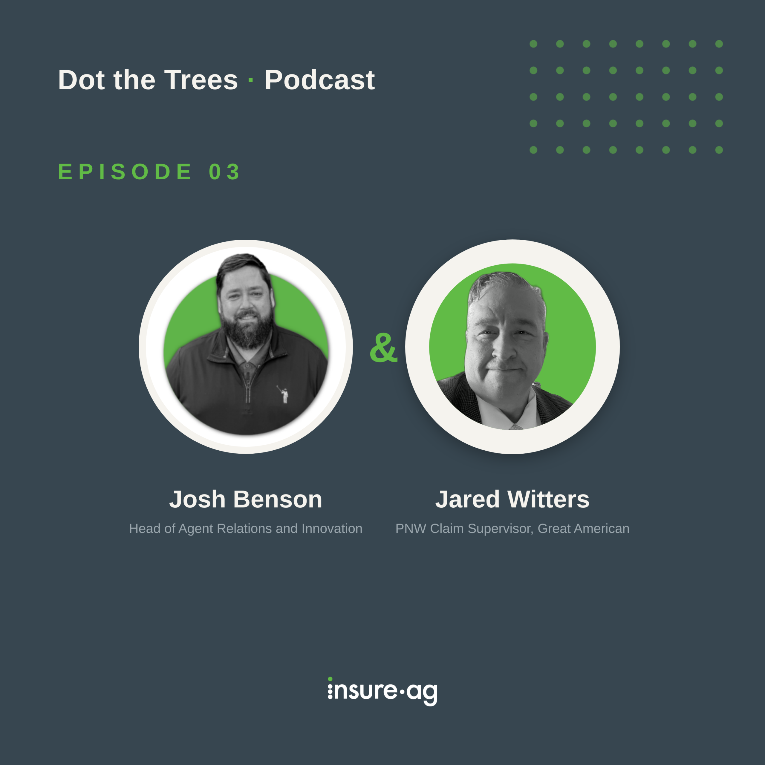 Dot the Trees Episode 03 artwork: Josh Benson and Jared Witters on the crop insurance claims process